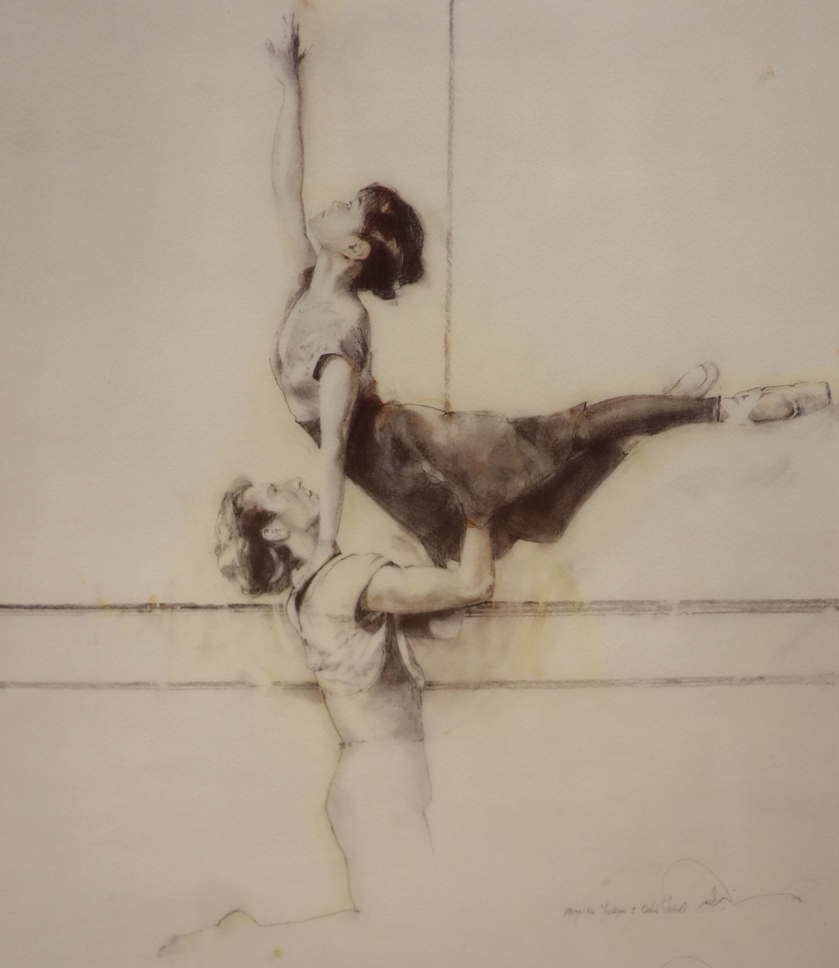 Charles Willmott (1943-), pair of limited edition prints, Studies of ballet dancers, signed in pencil, 29/600, overall 47 x 40cm